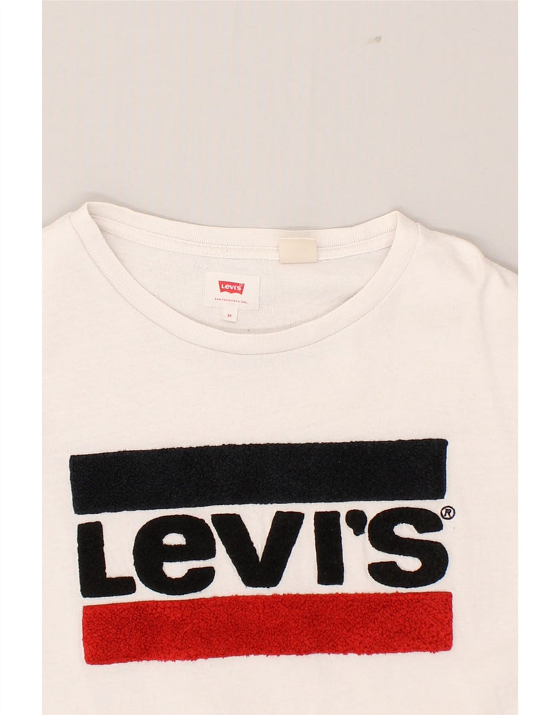 LEVI'S Mens Graphic T-Shirt Top Medium White Cotton | Vintage Levi's | Thrift | Second-Hand Levi's | Used Clothing | Messina Hembry 