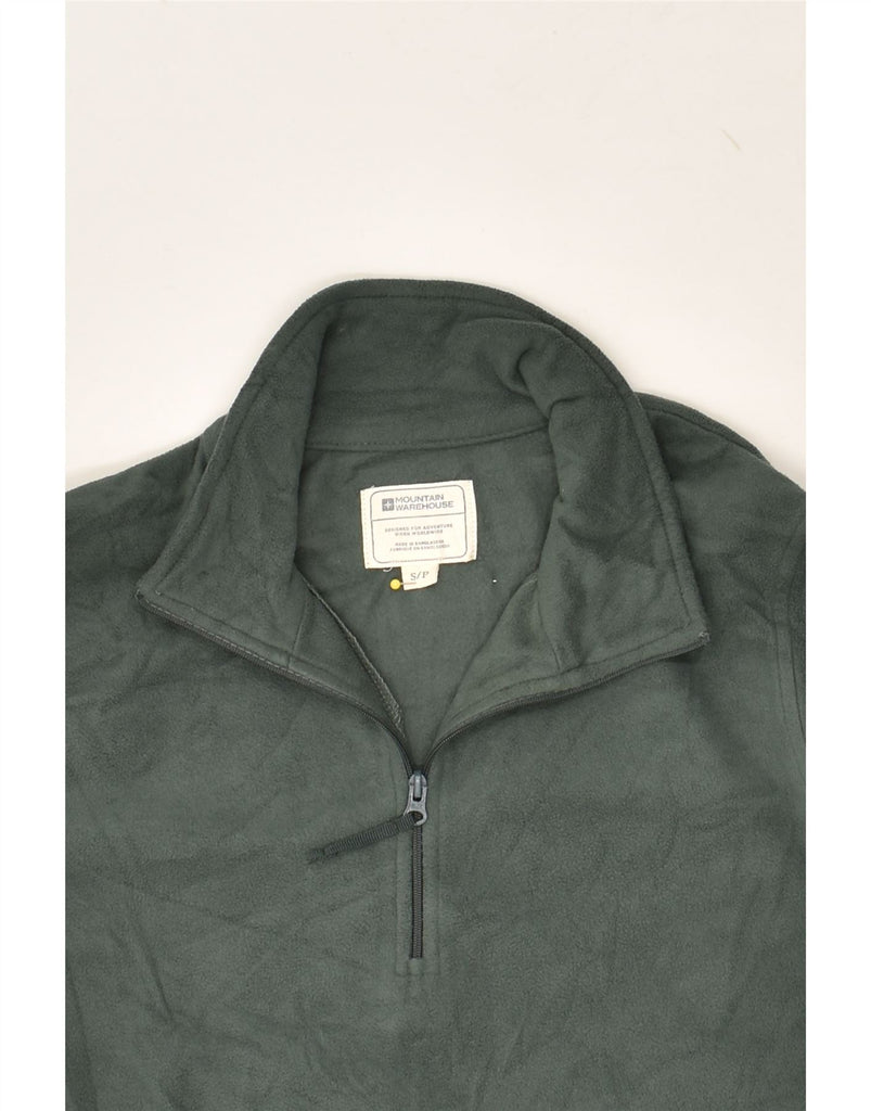 MOUNTAIN WAREHOUSE Womens Zip Neck Fleece Jumper UK 10 Small Green | Vintage Mountain Warehouse | Thrift | Second-Hand Mountain Warehouse | Used Clothing | Messina Hembry 