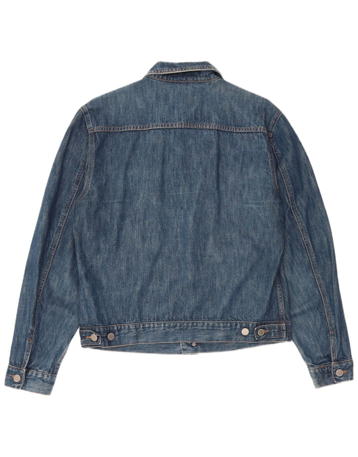 Benetton Womens Denim Jacket UK 14 Medium Blue Cotton
