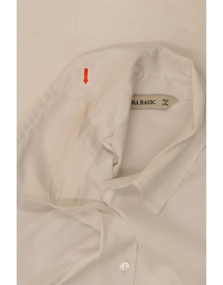 Zara Womens Formal Shirt UK 10 Small White