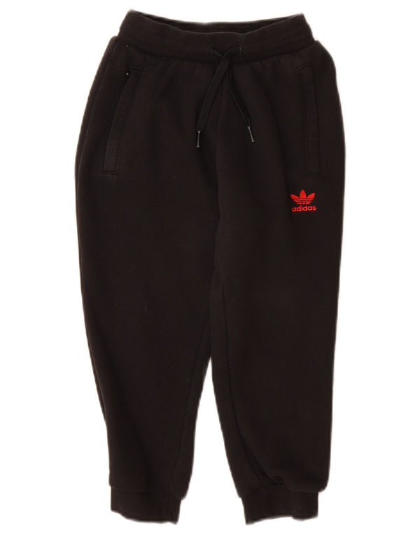 Adidas Girls Tracksuit Trousers Joggers 5-6 Years  Black Cotton