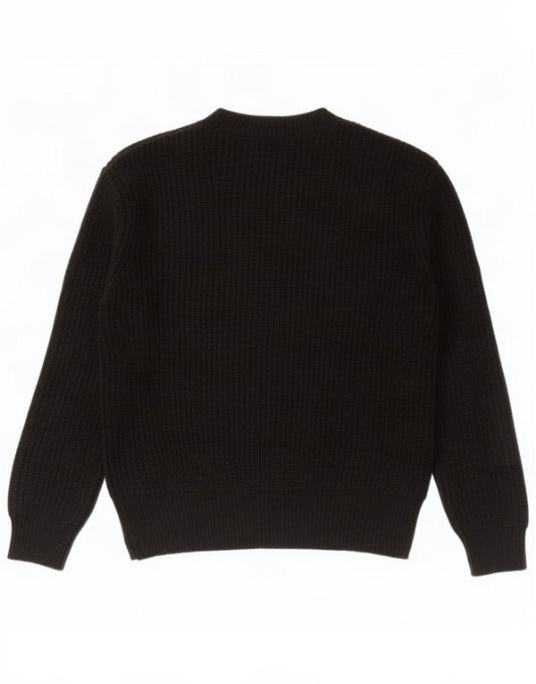 Replay Mens Crew Neck Jumper Sweater Large Black Acrylic