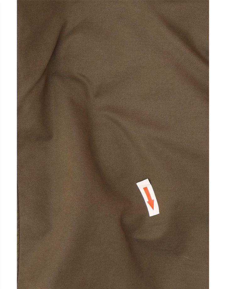 Zara Womens Hooded Oversized Parka Jacket UK 10 Small Khaki Polyester
