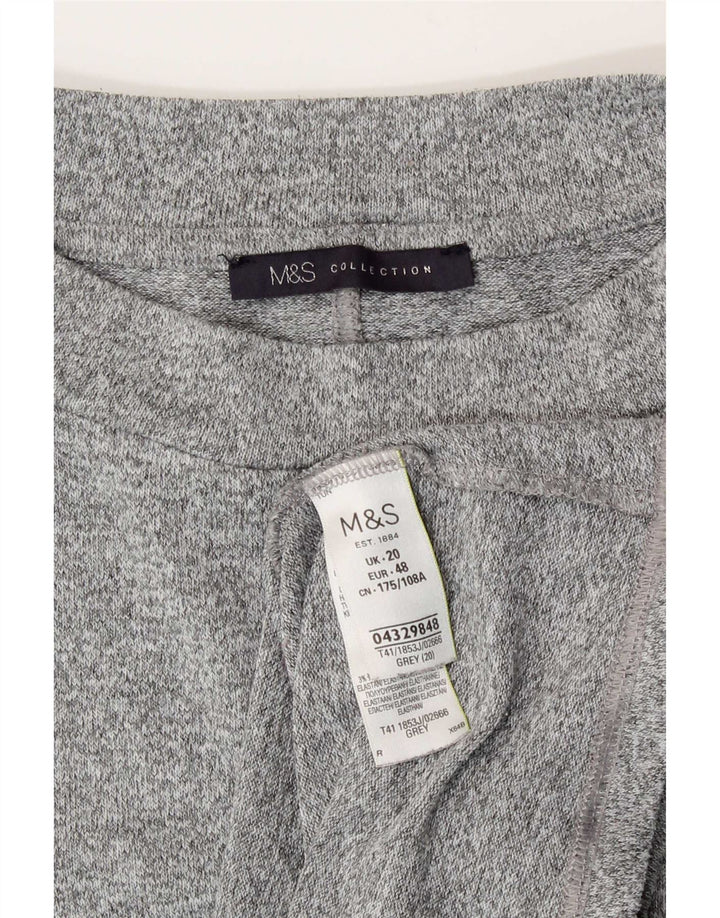 Marks & Spencer Womens Blouse Top UK 20 2XL  Grey Flecked Polyester
