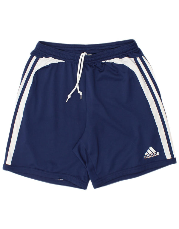 Adidas Mens Climalite Sport Shorts Large  Navy Blue Colourblock Polyester