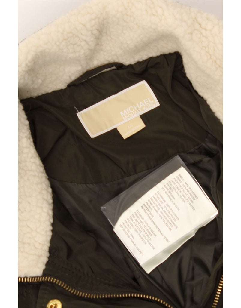 MICHAEL KORS Womens Quilted Jacket UK 14 Medium Green Polyester Vintage Michael Kors and Second-Hand Michael Kors from Messina Hembry 