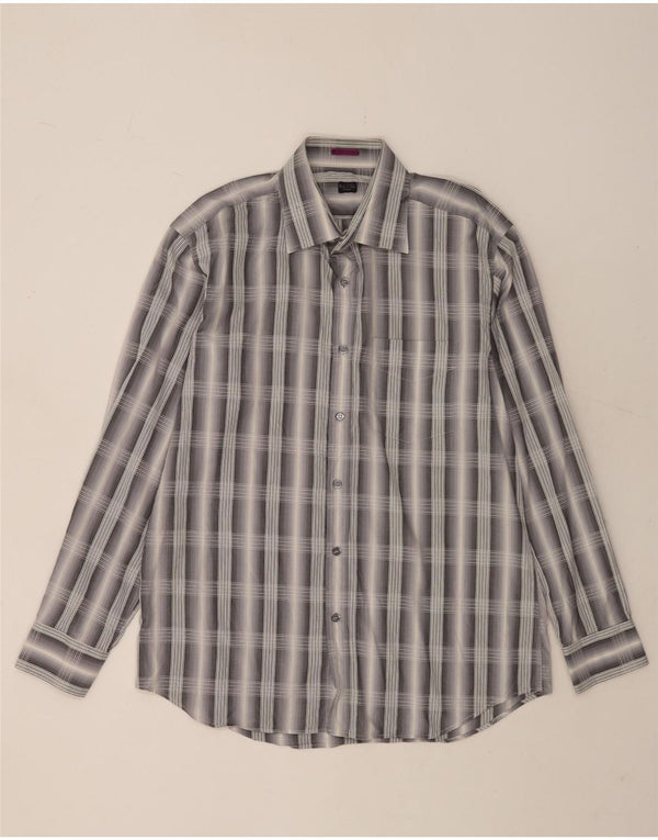 Paul Smith Mens Shirt Size 42 16 1/2 Large Grey Check Cotton