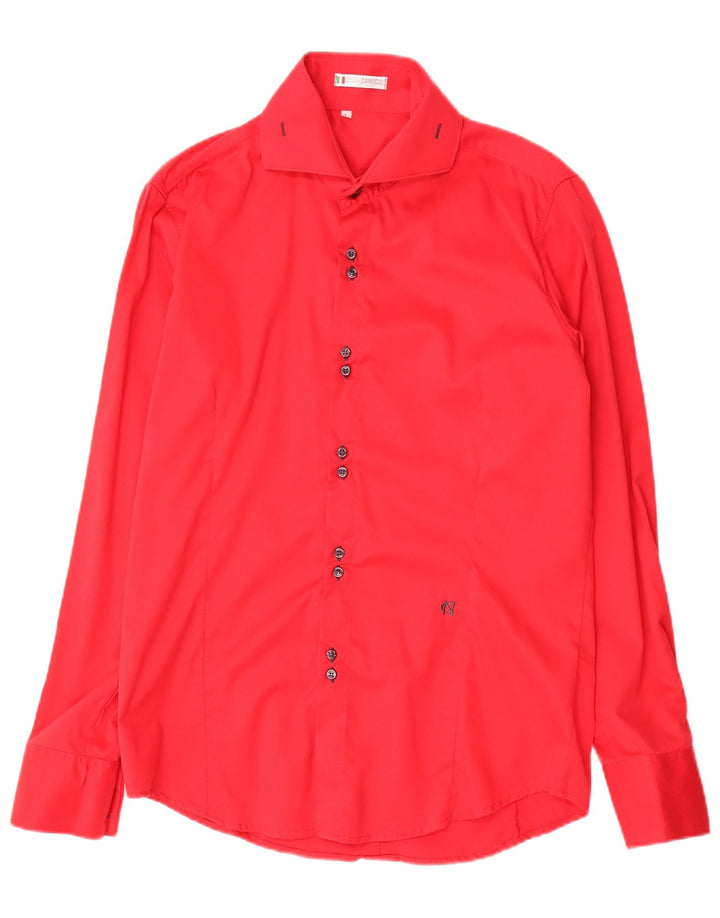 Naracamicie Mens Shirt Large Red Cotton
