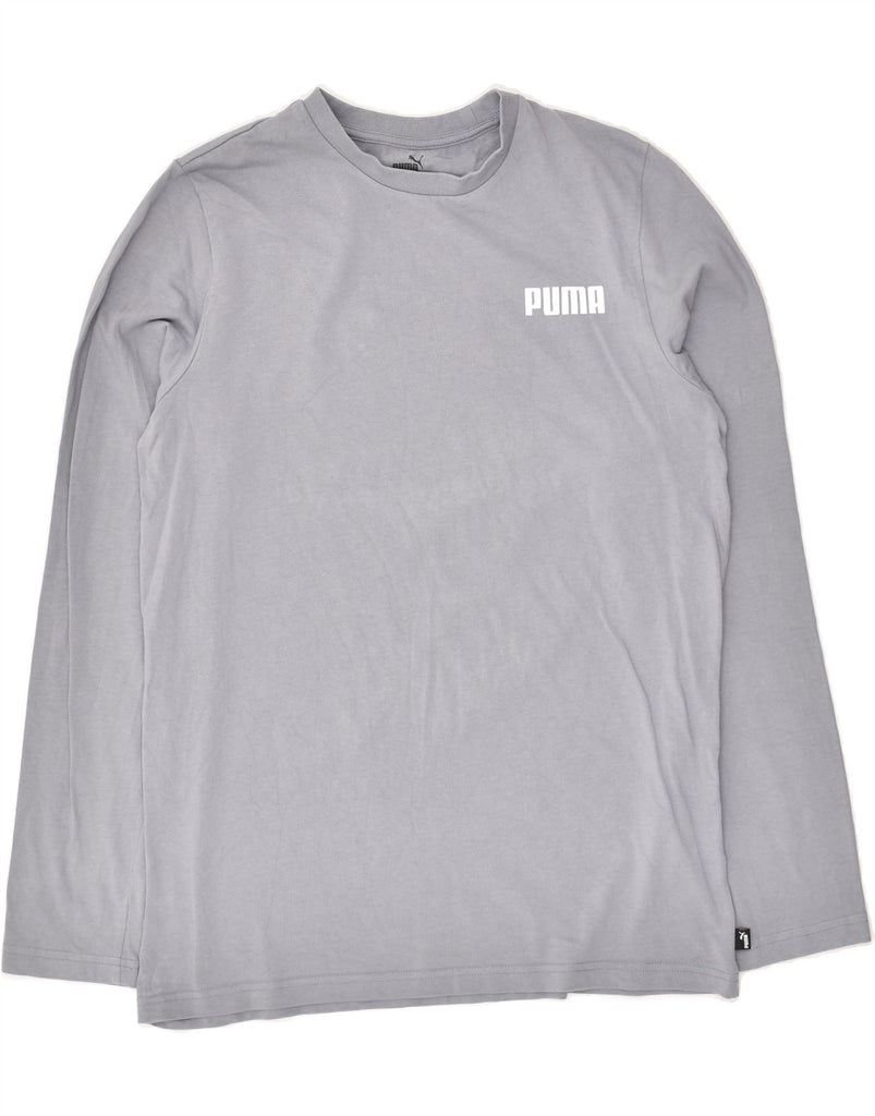 PUMA Mens Top Long Sleeve Medium Grey Cotton | Vintage Puma | Thrift | Second-Hand Puma | Used Clothing | Messina Hembry 