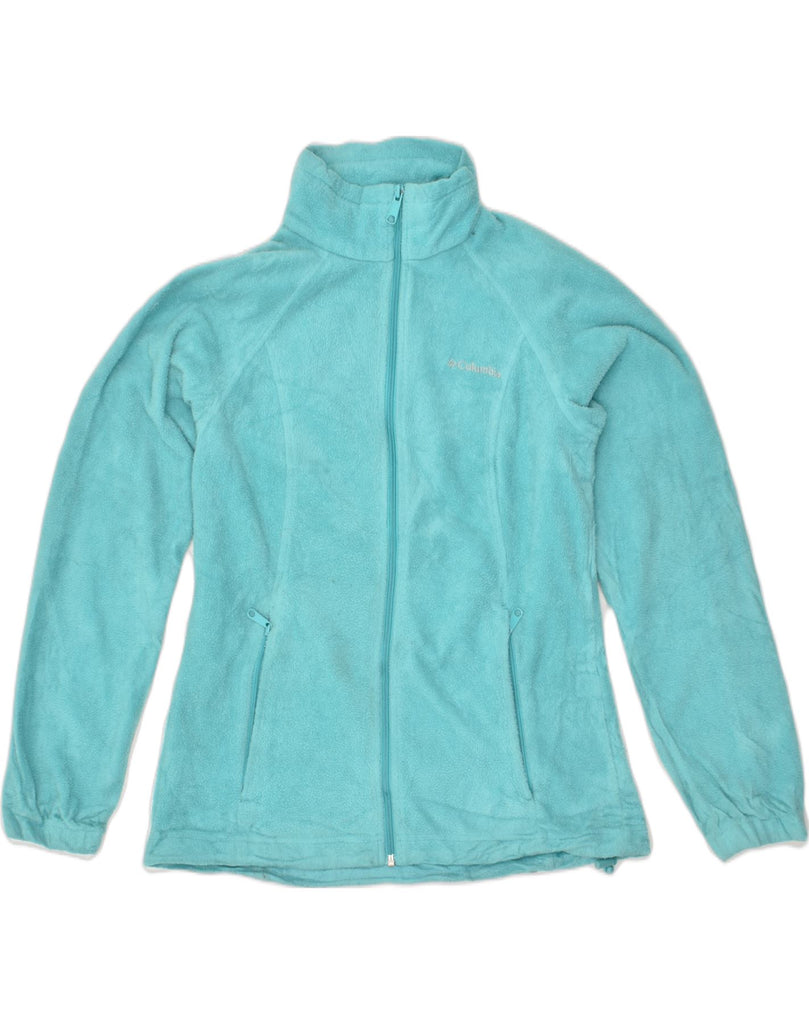 COLUMBIA Womens Fleece Jacket UK 10 Small Turquoise Polyester | Vintage Columbia | Thrift | Second-Hand Columbia | Used Clothing | Messina Hembry 