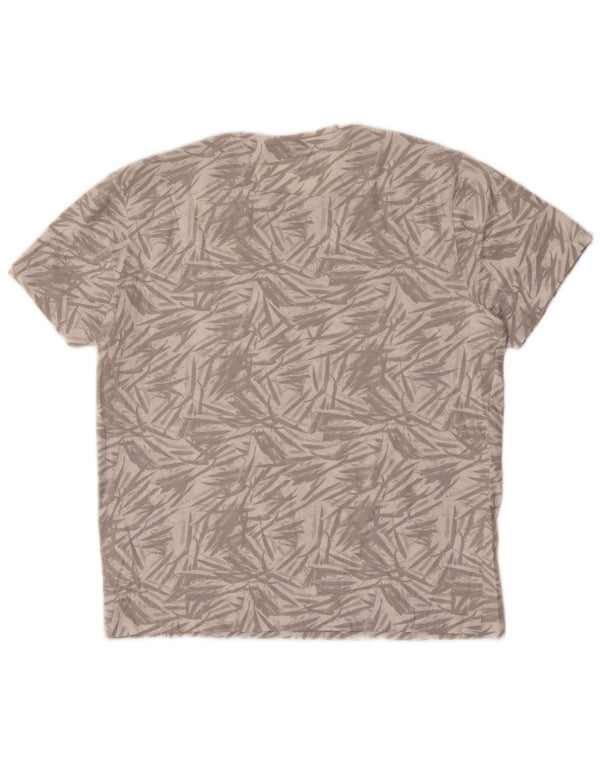 Calvin Klein Mens Abstract Pattern T-Shirt Top Large Grey Cotton