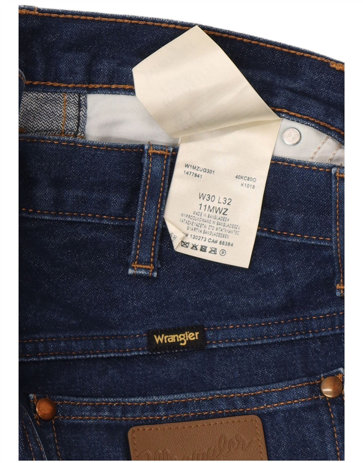 Wrangler Mens Slim Jeans W30 L32 Blue Cotton