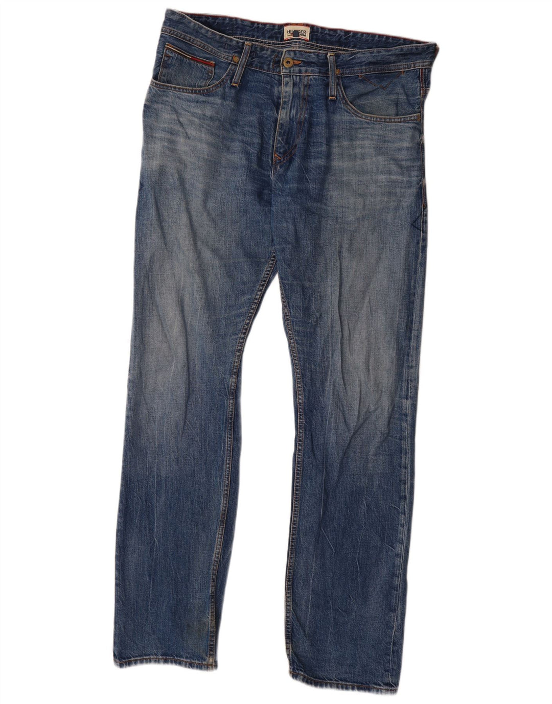 Tommy Hilfiger Mens Straight Jeans W36 L34 Blue Cotton