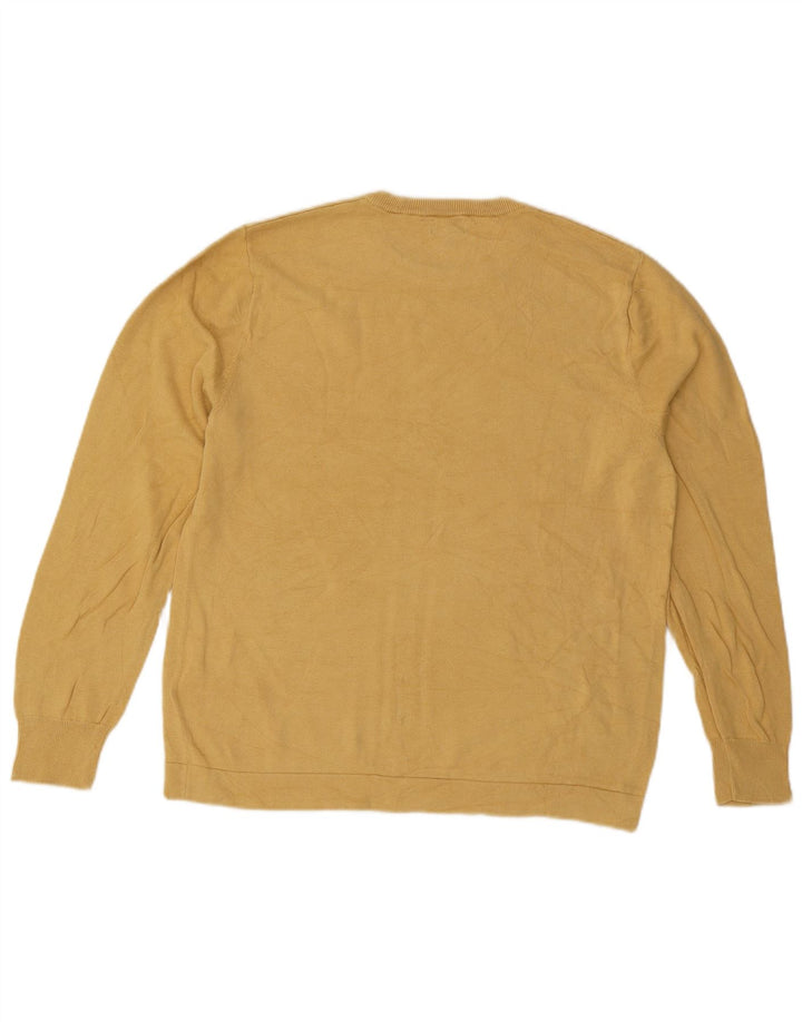 J. Crew Mens Crew Neck Jumper Sweater Small Yellow Cotton