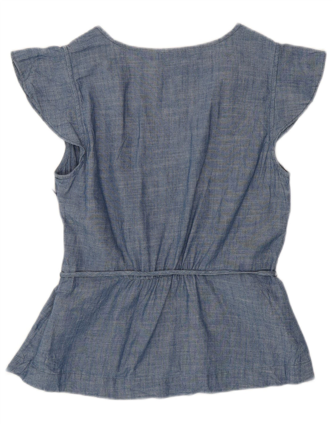 J. CREW Womens Blouse Top US 0 XS Blue Cotton