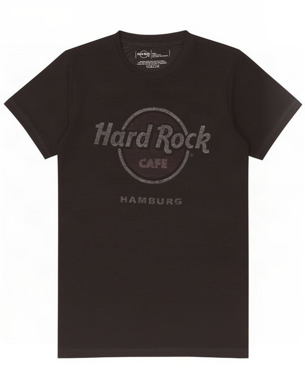 Hard Rock Cafe Mens Hamburg Graphic T-Shirt Top Small Black Cotton