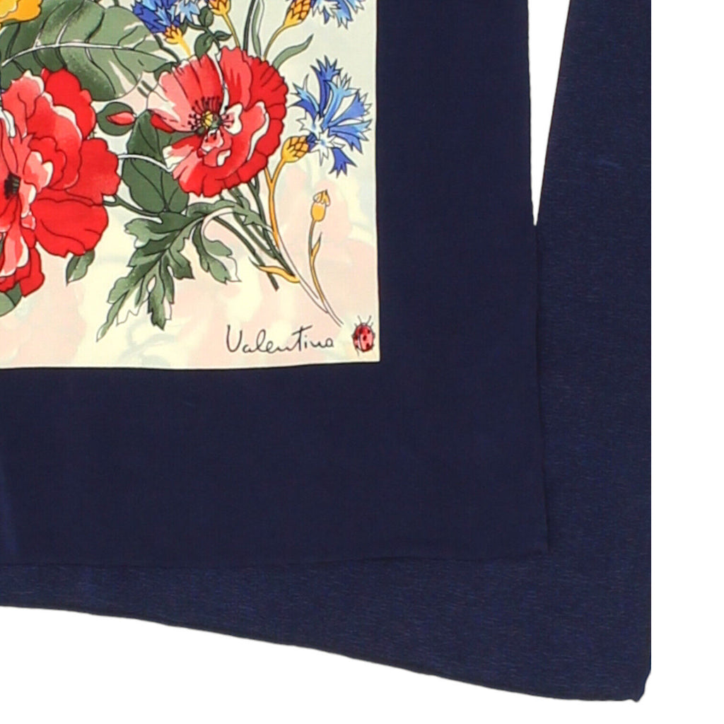 Valentino Womens Floral Foulard Scarf | Vintage Luxury High End Designer VTG | Vintage Messina Hembry | Thrift | Second-Hand Messina Hembry | Used Clothing | Messina Hembry 