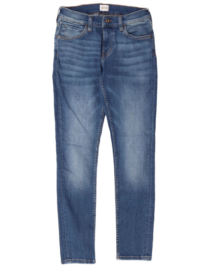 MUSTANG Mens Skinny Jeans W29 L30 Blue Cotton