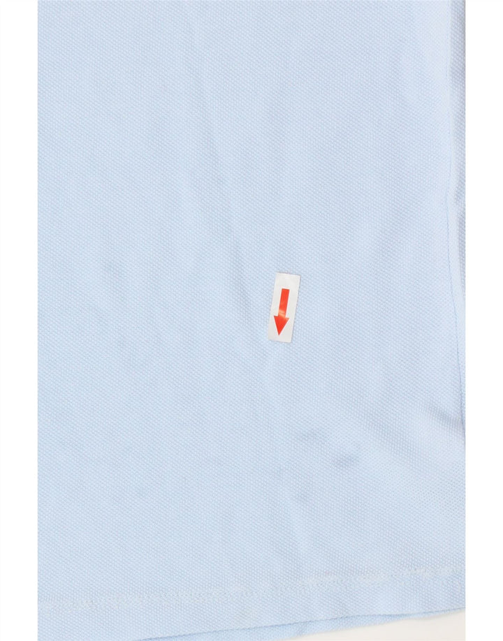 Lacoste Womens Crop T-Shirt Top Size 42 Large Blue Cotton