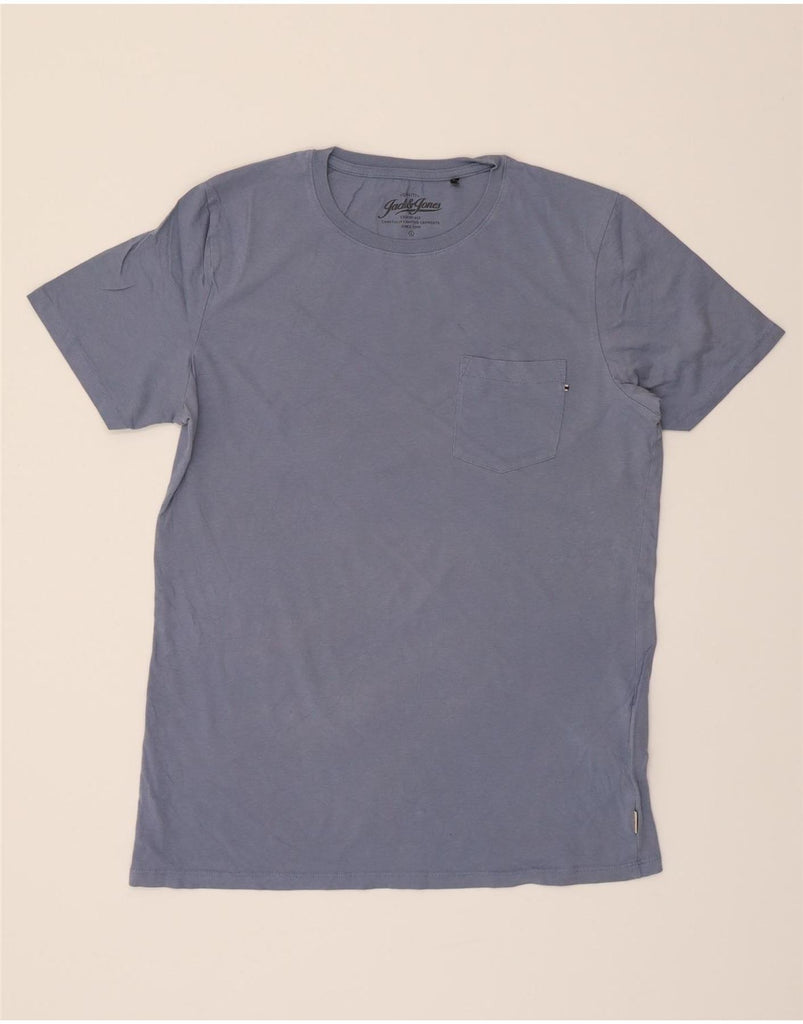 JACK & JONES Mens T-Shirt Top Large Blue Cotton Vintage Jack & Jones and Second-Hand Jack & Jones from Messina Hembry 