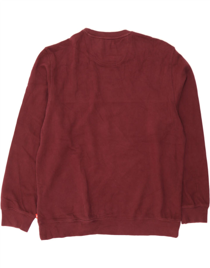 IZOD Mens Sweatshirt Jumper XL Burgundy Cotton Vintage Izod and Second-Hand Izod from Messina Hembry 