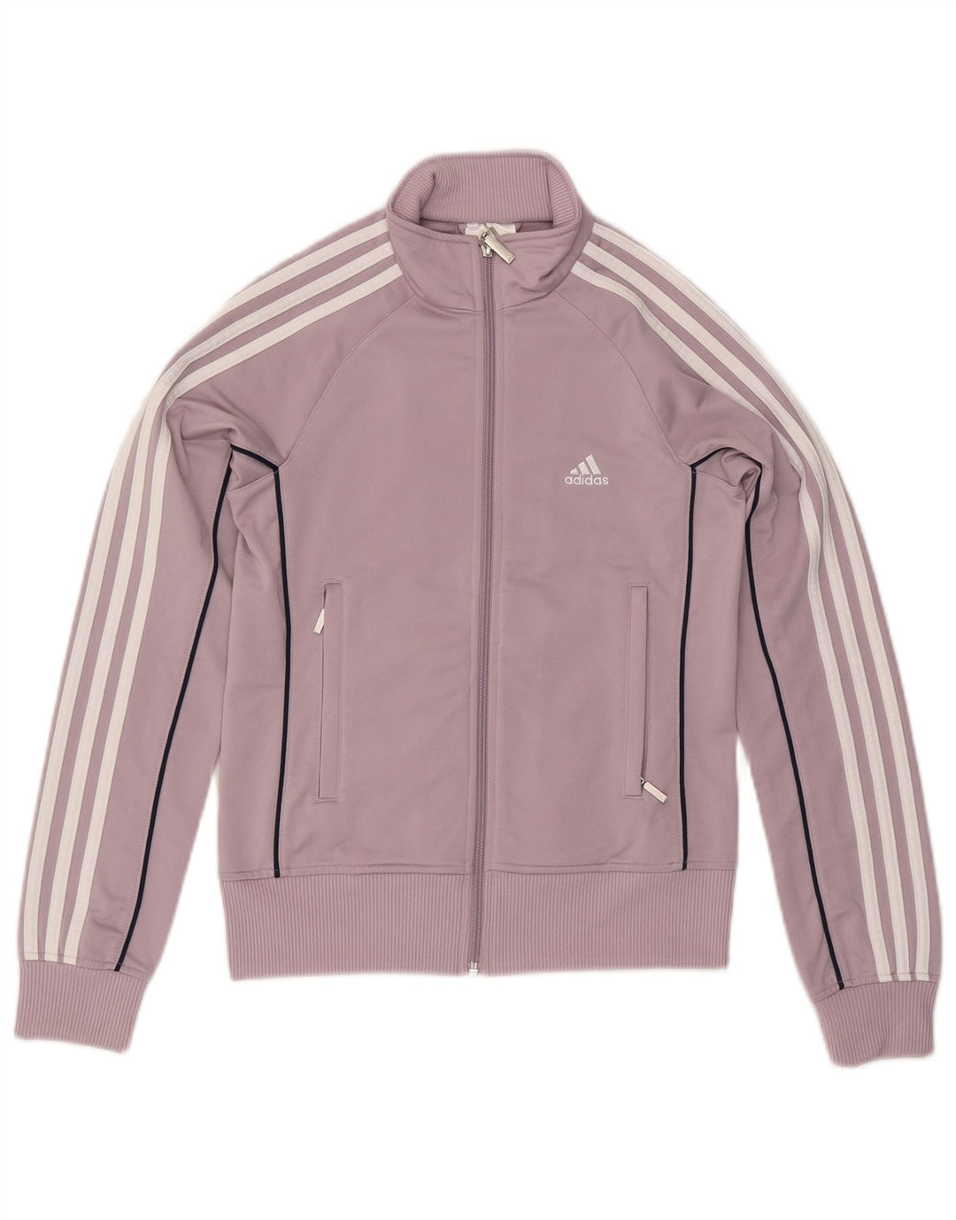 Adidas Womens Tracksuit Top Jacket UK 10 Small Purple Polyester