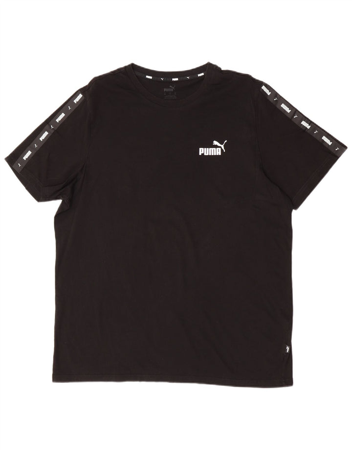 Puma Mens Graphic T-Shirt Top XL Black