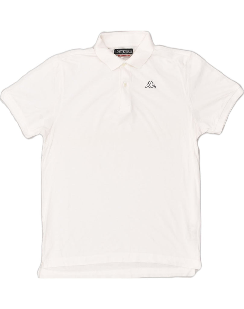 KAPPA Mens Polo Shirt Medium White Cotton | Vintage Kappa | Thrift | Second-Hand Kappa | Used Clothing | Messina Hembry 