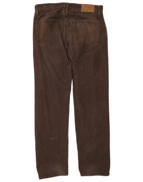 Gap Mens Straight Corduroy Trousers W32 L32 Brown Cotton