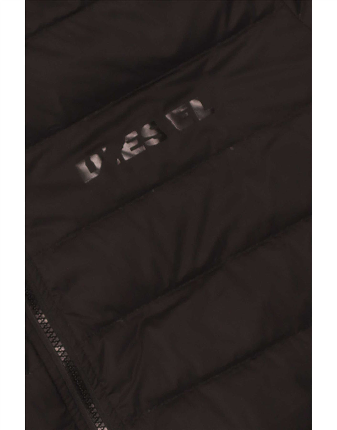 Diesel Mens Hooded Padded Jacket UK 42 XL Black Polyester