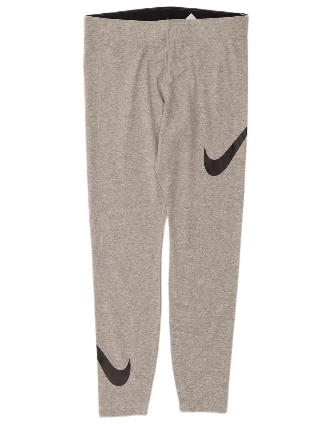 NIKE Womens Graphic Leggings UK 14 Large Grey Cotton