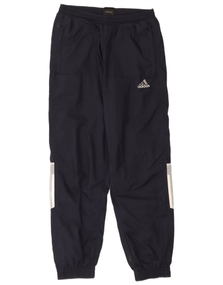 Adidas Mens Tracksuit Trousers Joggers UK 38/40 Medium Navy Blue Polyester