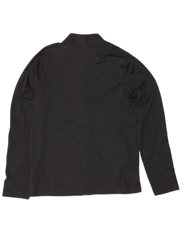 Nike Boys Dri Fit Tracksuit Top Jacket 12-13 Years Large Black Polyester