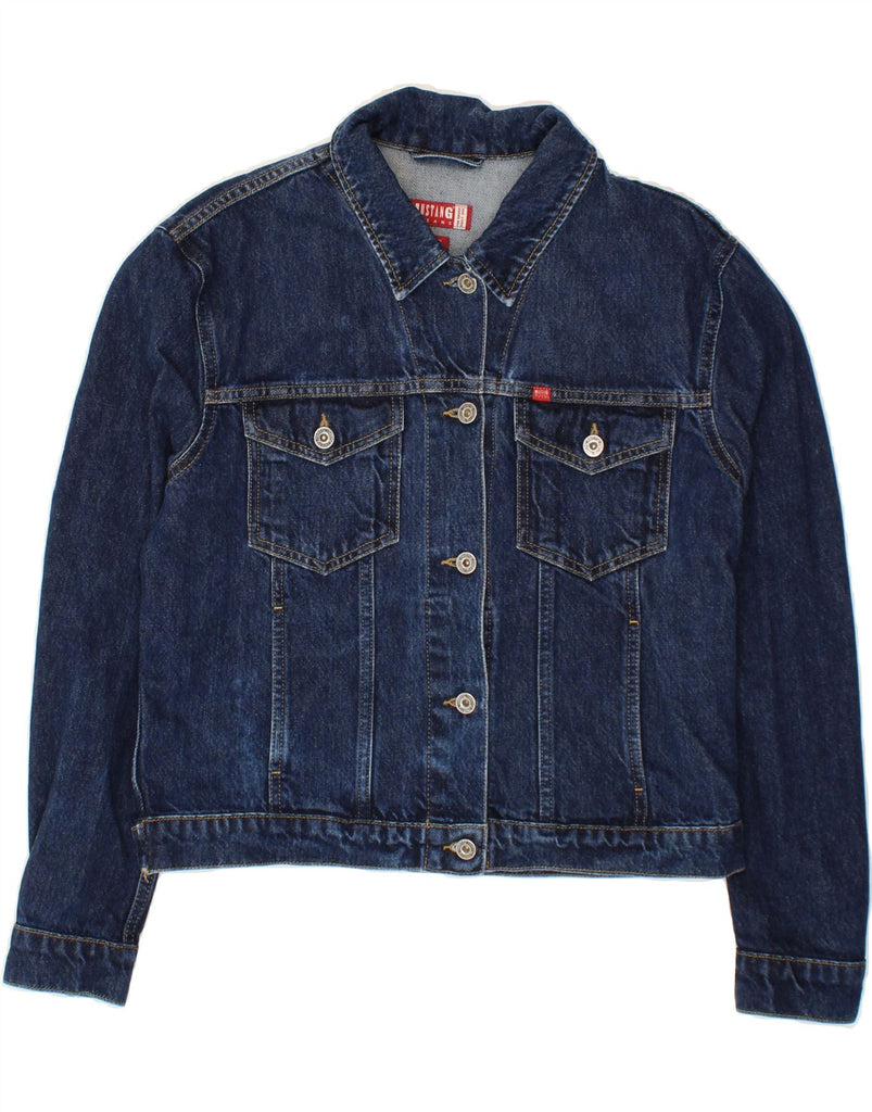 MUSTANG Womens Denim Jacket UK 18 XL Navy Blue Cotton Vintage Mustang and Second-Hand Mustang from Messina Hembry 