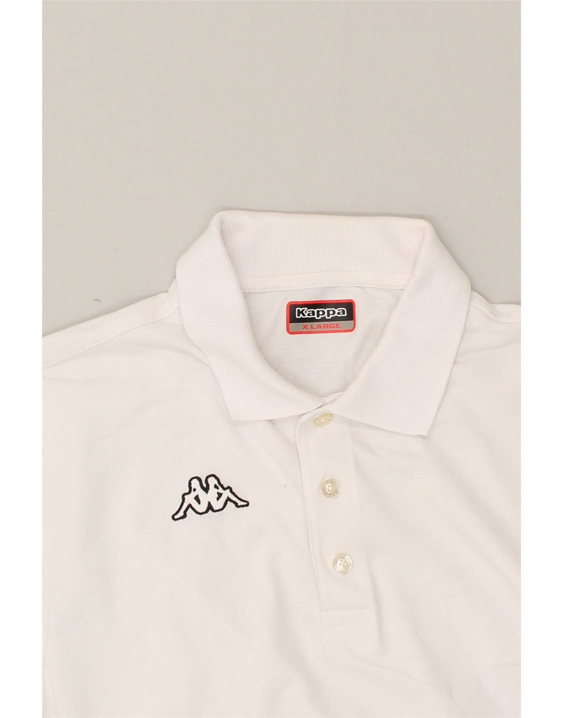 KAPPA Mens Polo Shirt XL White Cotton | Vintage Kappa | Thrift | Second-Hand Kappa | Used Clothing | Messina Hembry 