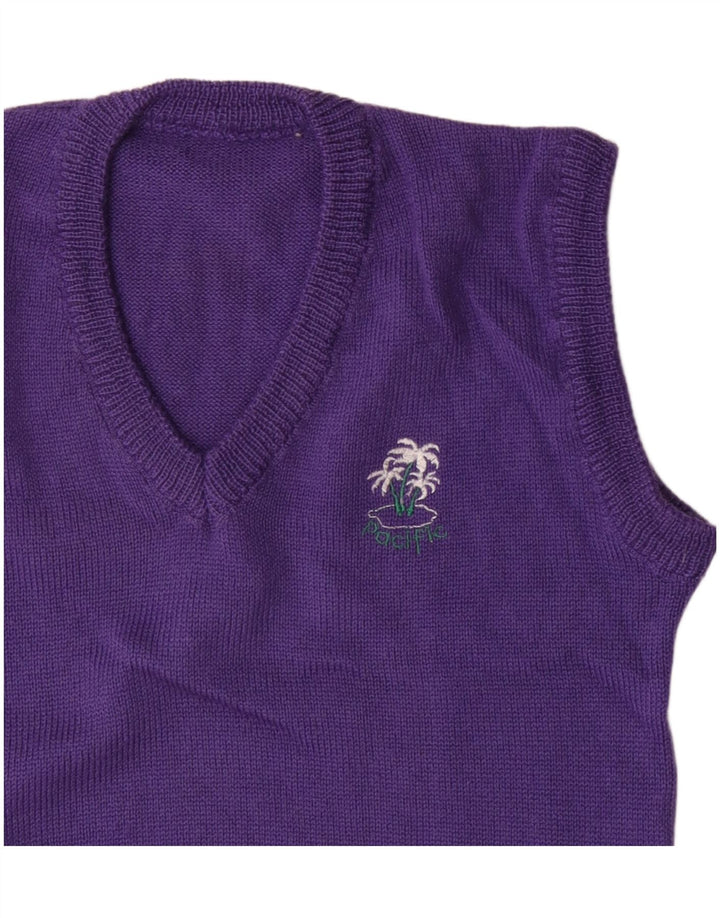 Vintage Mens Vest Tank Top Medium Purple