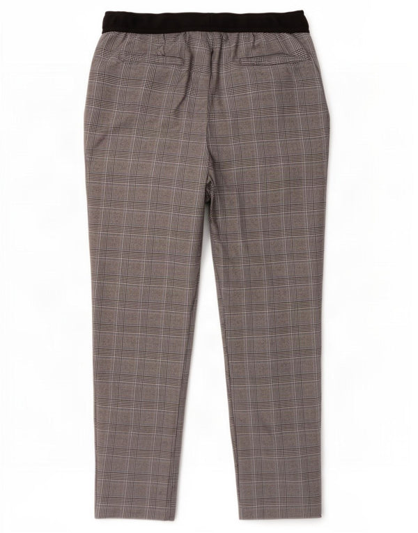 Zara Womens Slim Chino Trousers XL W38 L27 Grey Houndstooth