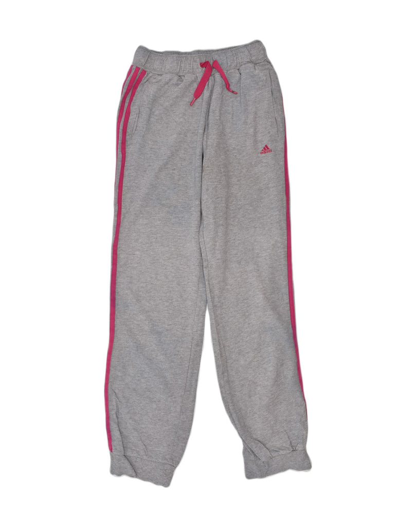 ADIDAS Girls Tracksuit Trousers Joggers 13-14 Years Grey Cotton | Vintage Adidas | Thrift | Second-Hand Adidas | Used Clothing | Messina Hembry 