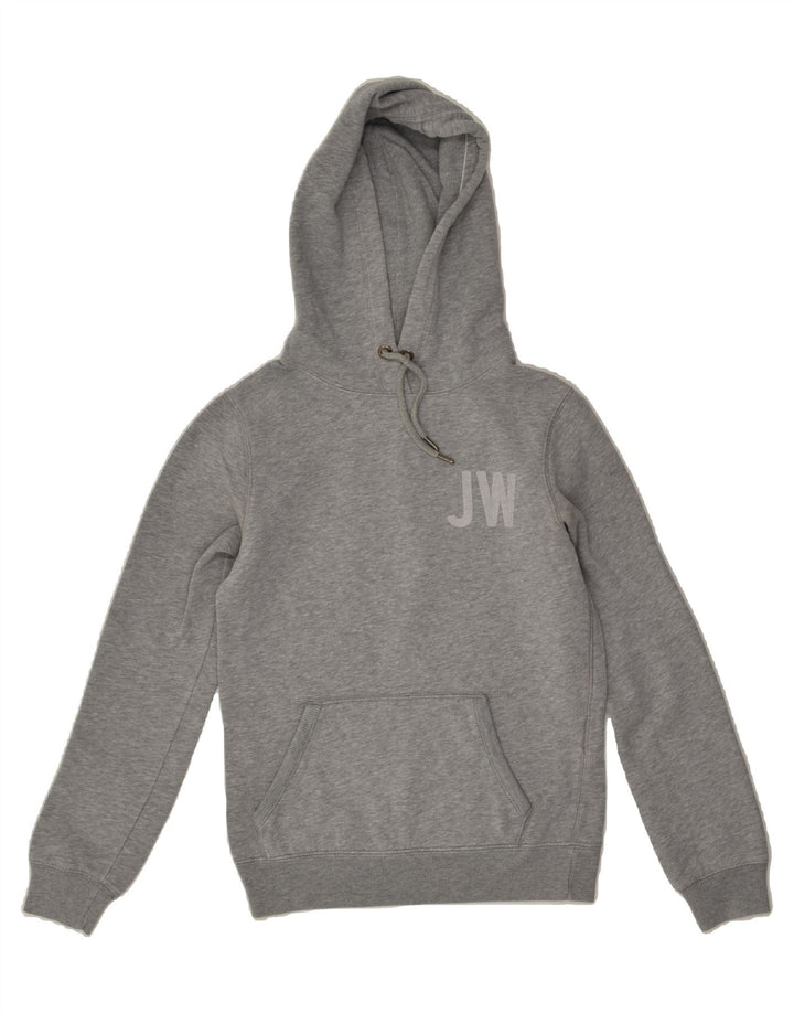 JACK WILLS Womens Graphic Hoodie Jumper UK 8 Small  Grey Cotton | Vintage Jack Wills | Thrift | Second-Hand Jack Wills | Used Clothing | Messina Hembry 