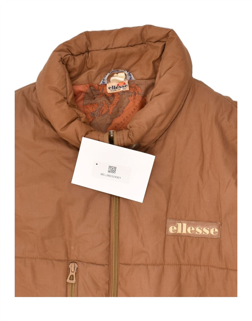 ELLESSE Mens Hooded Padded Coat UK 38 Medium Brown | Vintage Ellesse | Thrift | Second-Hand Ellesse | Used Clothing | Messina Hembry 