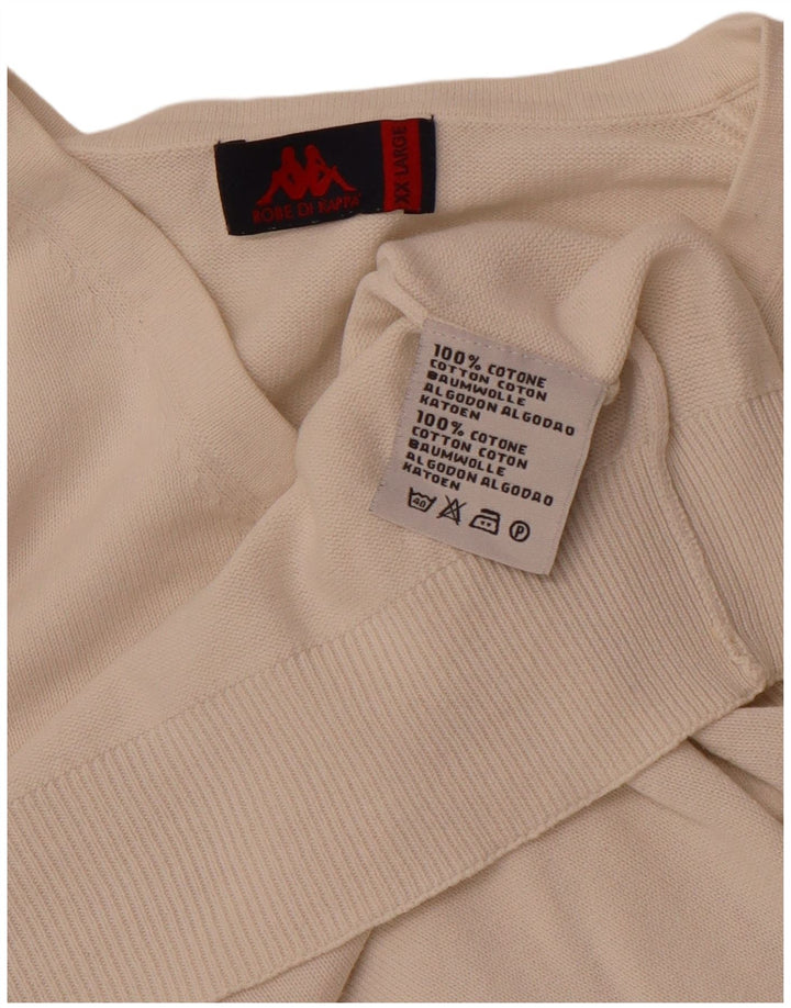 KAPPA Mens Vest Tank Top 2XL Off White Cotton