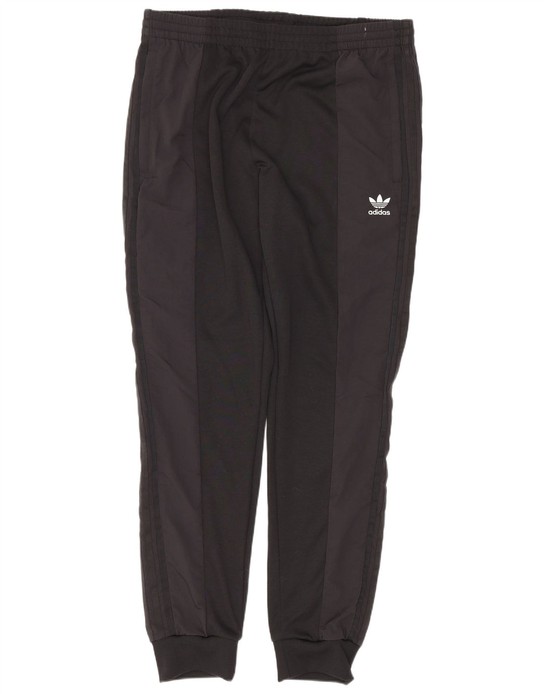 Adidas Mens Tracksuit Trousers Joggers Large Black Colourblock Polyester