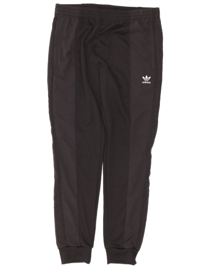 Adidas Mens Tracksuit Trousers Joggers Large Black Colourblock Polyester
