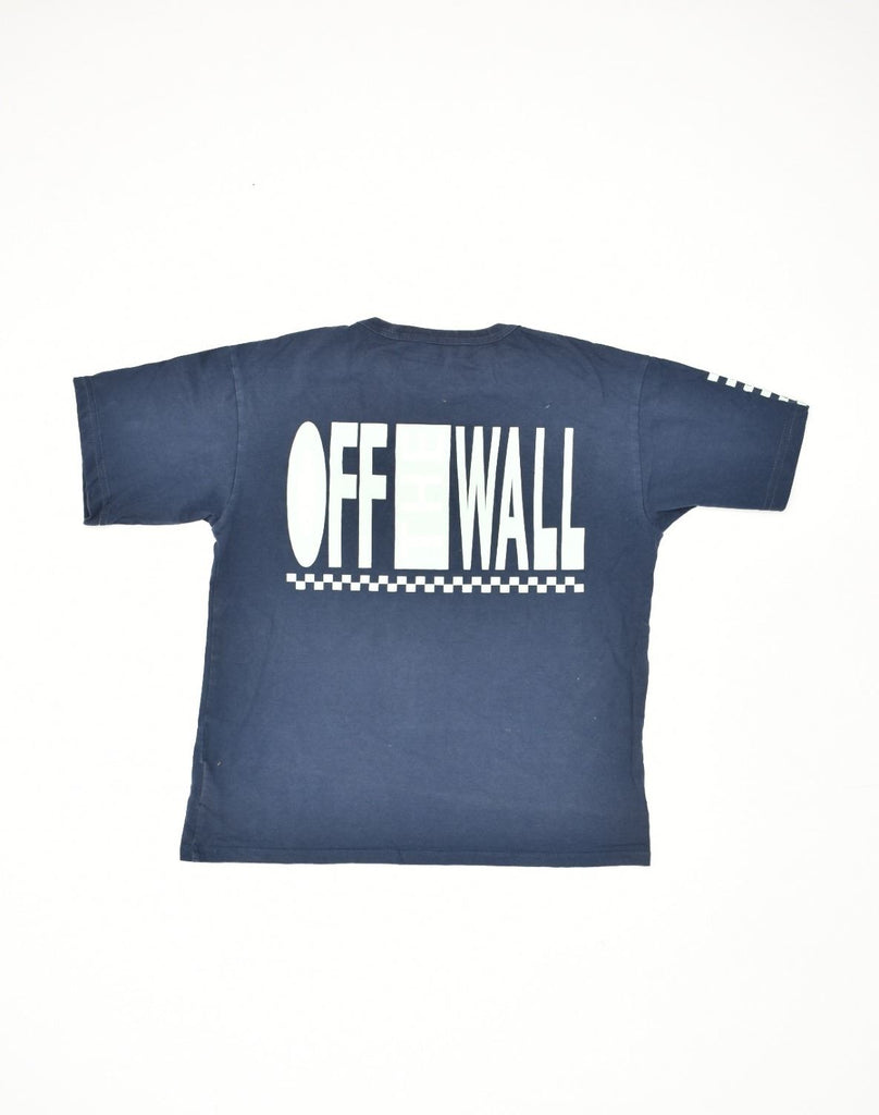 VANS Mens Off The Wall Graphic T-Shirt Top Small Navy Blue Cotton | Vintage Vans | Thrift | Second-Hand Vans | Used Clothing | Messina Hembry 