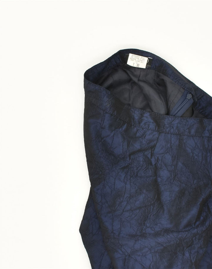 ORNA FARHO Womens Pencil Skirt IT 38  XS W24 Navy Blue Acetate | Vintage Orna Farho | Thrift | Second-Hand Orna Farho | Used Clothing | Messina Hembry 