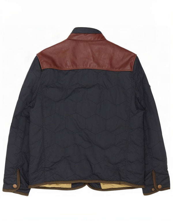 Timberland Mens Earthkeepers Quilted Jacket UK 40 Large Navy Blue