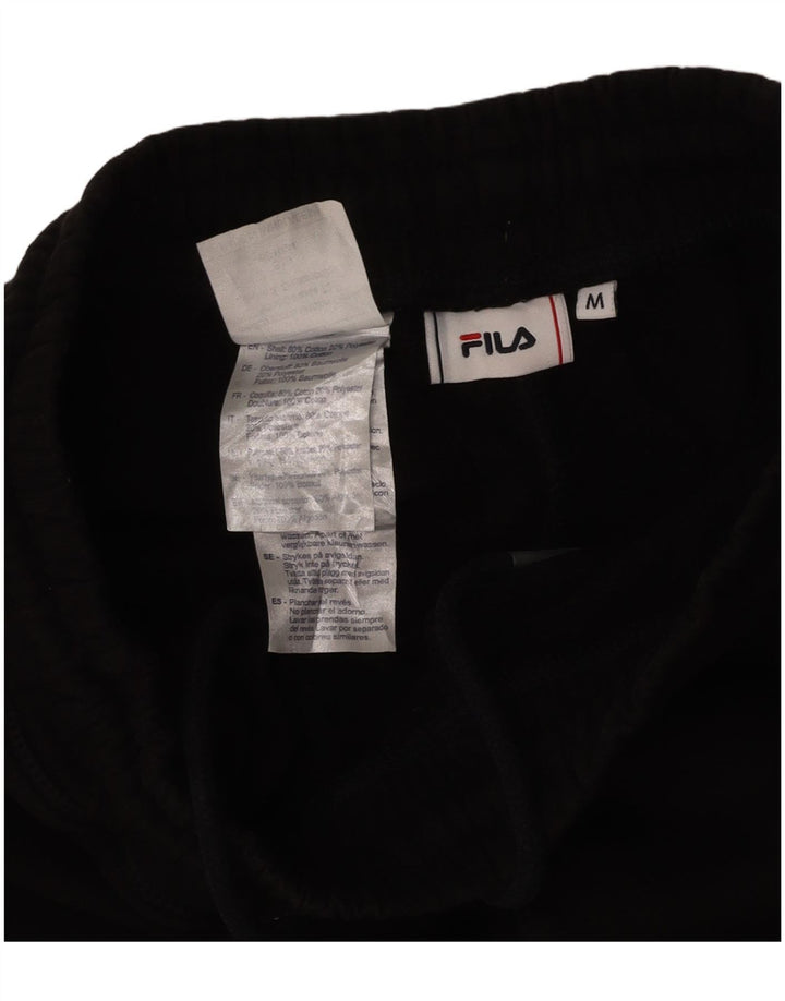 FILA Mens Graphic Tracksuit Trousers Joggers Medium  Black Cotton