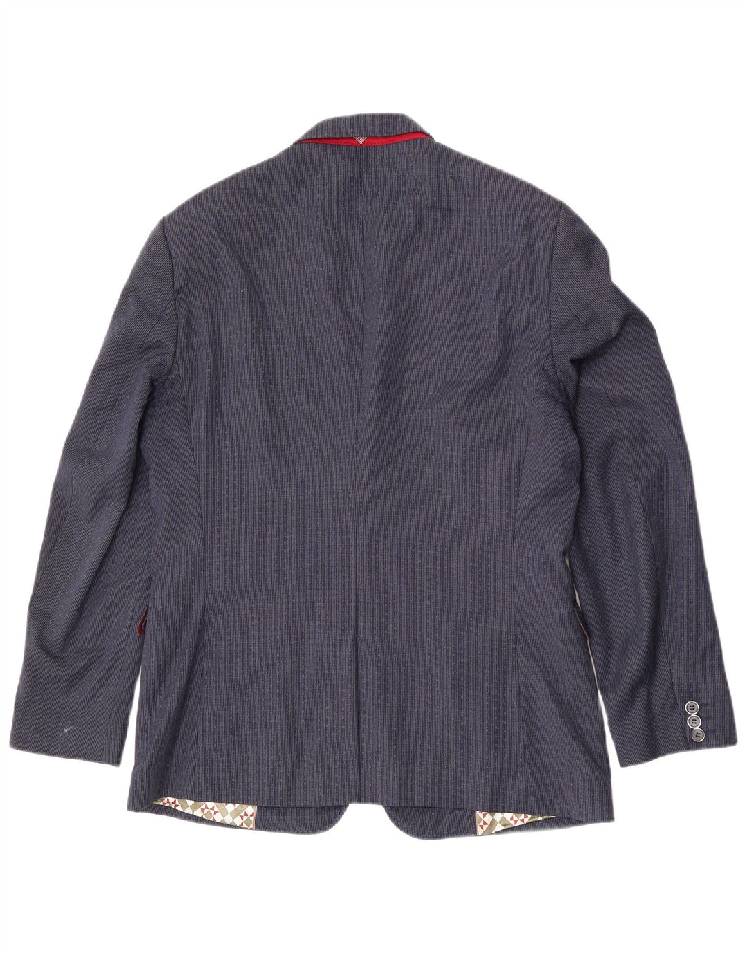 Ted Baker Mens 2 Button Blazer Jacket UK 42 XL Navy Blue Houndstooth Wool