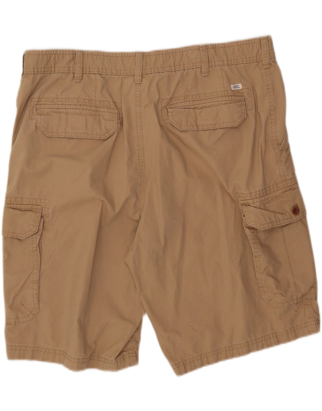Izod Mens Cargo Shorts W40 XL Beige Cotton