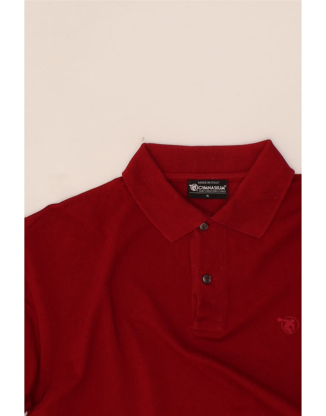 GYMNASIUM Mens Polo Shirt XL Red Vintage Gymnasium and Second-Hand Gymnasium from Messina Hembry 